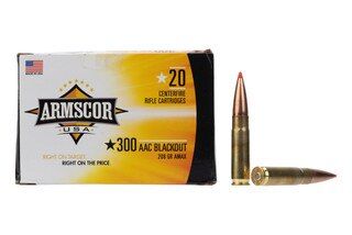 Armscor USA 208gr Hornady A-Max 300 Blackout brass casing ammo